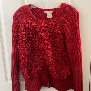 FINAL MARKDOWN Les tricot zip front sweater large